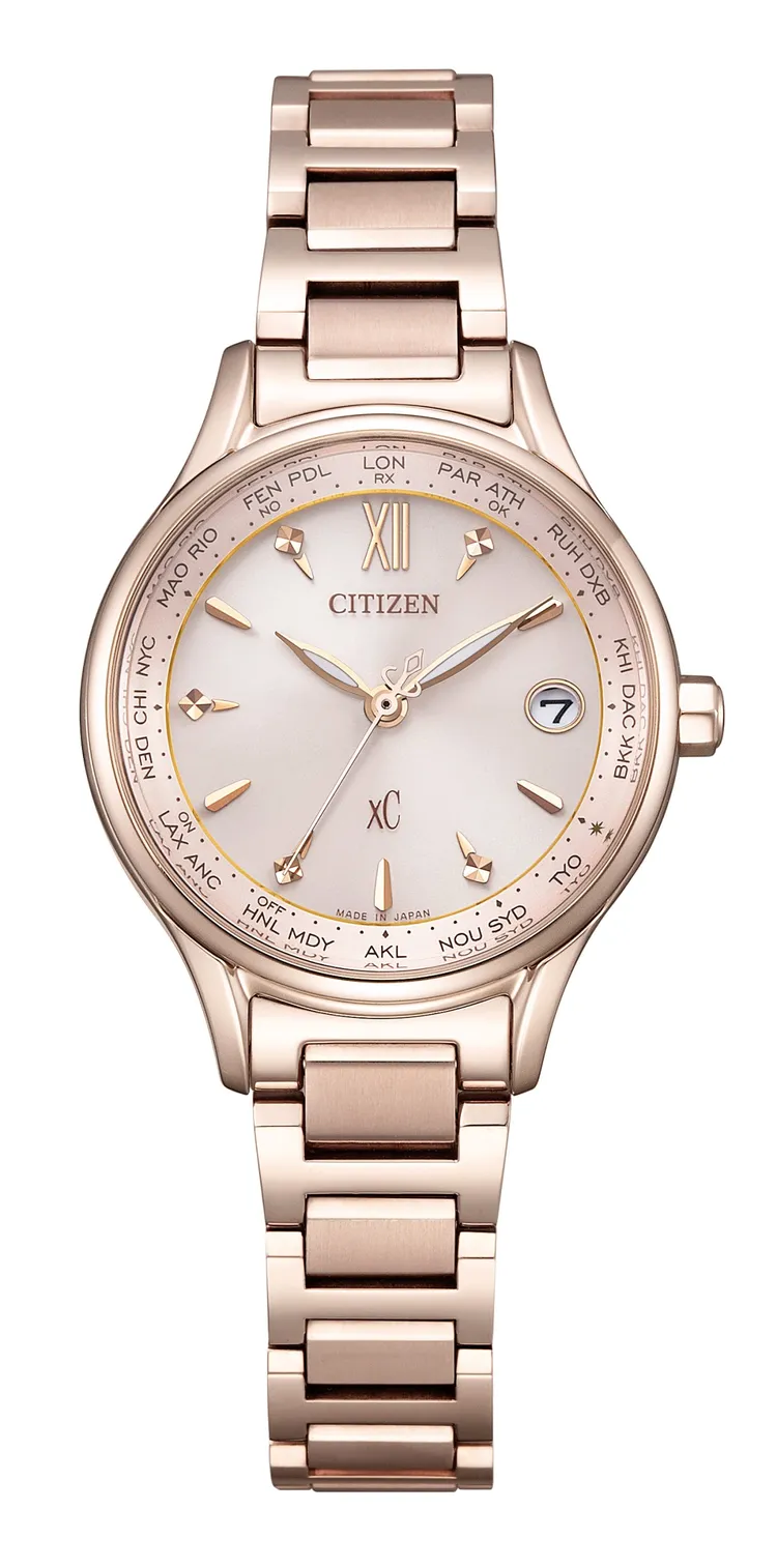 CITIZEN Sakura pink櫻花粉紅金EC1193-55X（台灣限定款），3萬900元。品牌提供