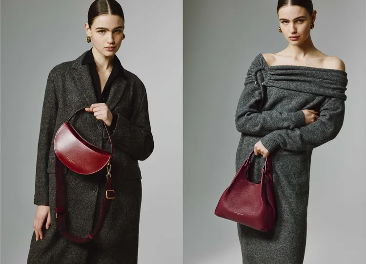 Gianni Chiarini Clelia皮革手提包（左）1萬4800元、Dua皮革手提包（右）1萬3800元。品牌提供