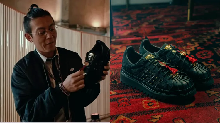 CLOT LNY SUPERSTAR運用金色、紅色元素分別象徵財富、運氣，6800元。品牌提供