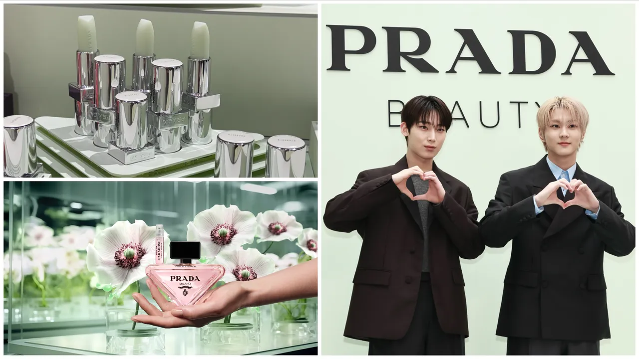 韓團ENHYPEN梁禎元、金善禹推薦的PRADA Beauty快閃店必買單品曝光。彭欣偉攝、張家玲攝、品牌提供