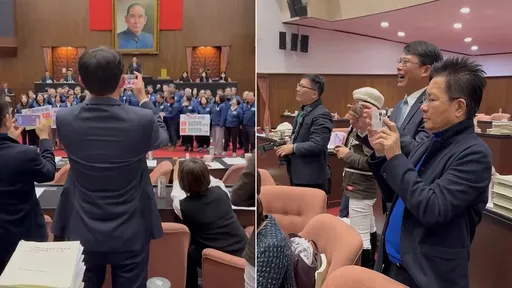 藍委三讀總預算合影誰拍的? 綠委諷刺「最忠實8僕從」滿足所需