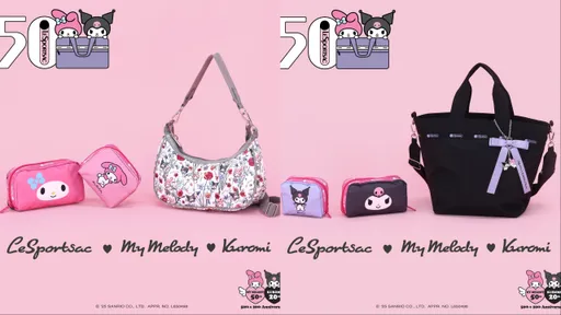 LeSportsac 50周年再出击 美乐蒂、酷洛米印花少女心大喷发