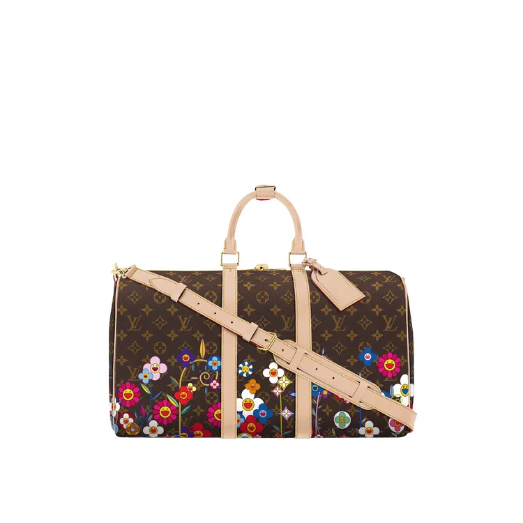 Louis Vuitton x Murakami Keepall Bandoulière 45 旅行袋，11萬5000元。品牌提供