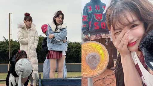 好冷!纖腰美腿迎新年 「樂天女孩」12度低溫敬業上陣