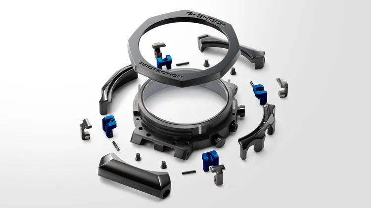 MRG-B2100R-2A錶圈由27個零件組成。品牌提供