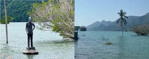 嘉義大埔初二驚震! 楠西走山、曾文水庫蔣公銅像倒