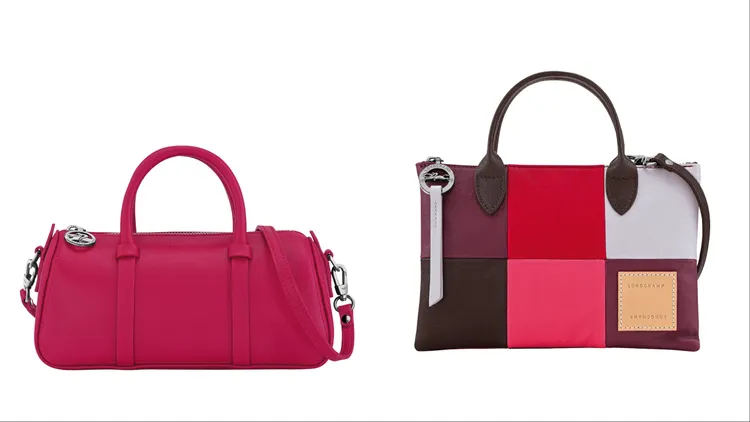 LONGCHAMP Daylong系列手提包S（左）3萬1400元、Re-Play系列手提包XS（右）1萬7600元。品牌提供