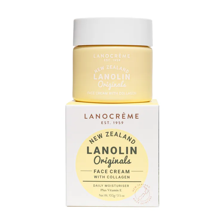 蘭儂羊毛脂膠原蛋白乳霜。品牌提供