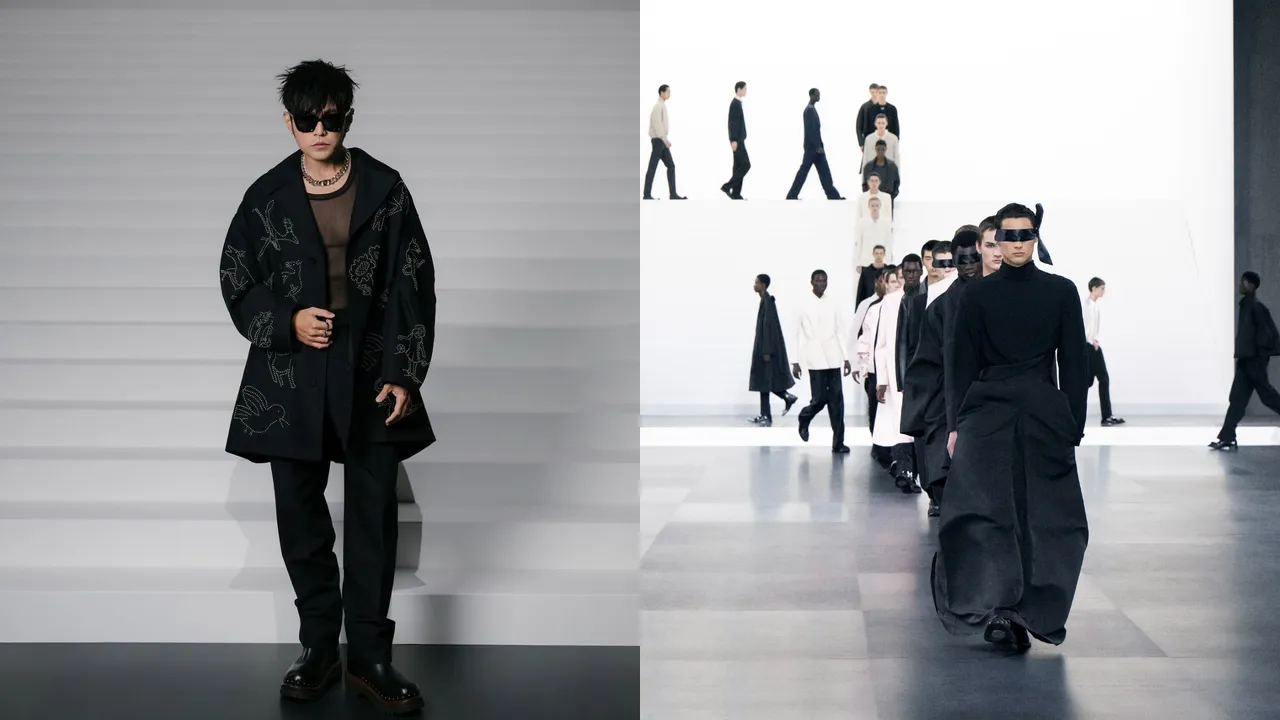 周杰倫欣賞DIOR 2025秋冬男裝秀，愛到驚嘆「我有好多衣服在上面」。左圖翻攝dior IG、右圖品牌提供