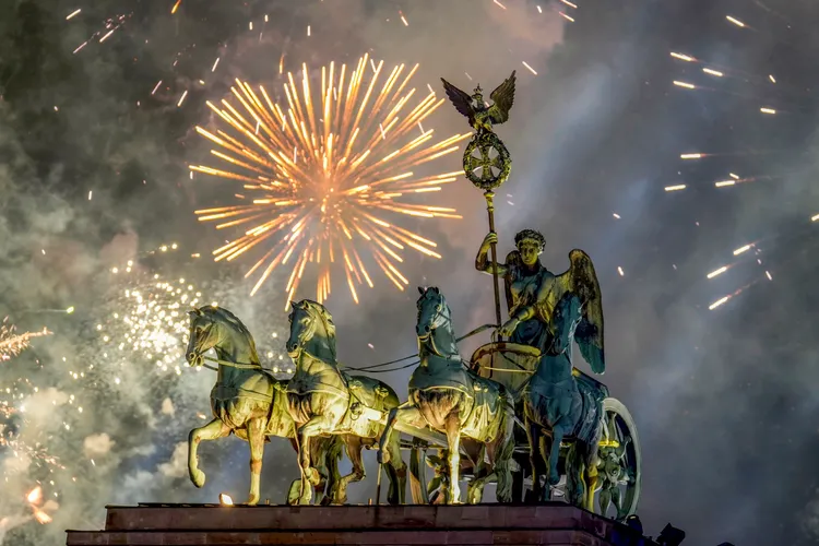 德國柏林布蘭登堡大門。美聯社