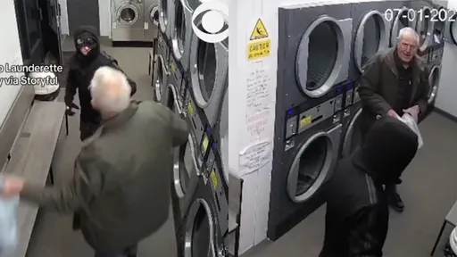 影/阿公都比你強!洗衣店遇搶匪 84歲老翁「牛仔褲狂抽」擊退歹徒
