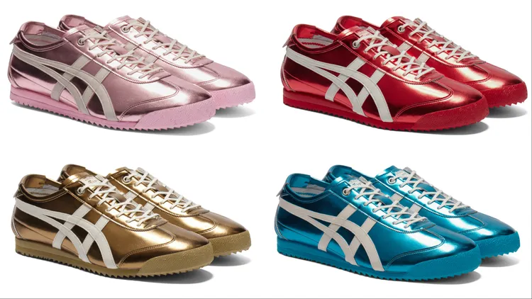 鬼塚虎MEXICO 66 SD METALLI，各5580元。品牌提供