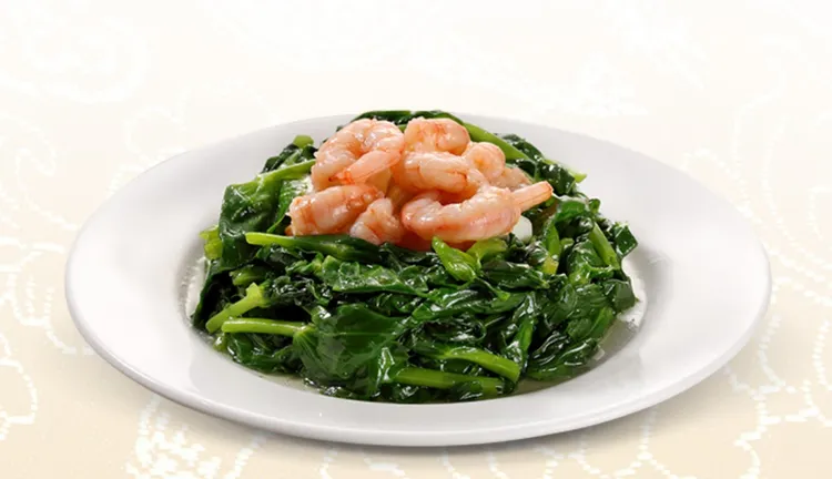 加了蝦仁的蝦仁炒豆苗，價格高達620元。翻攝自鼎泰豐網站