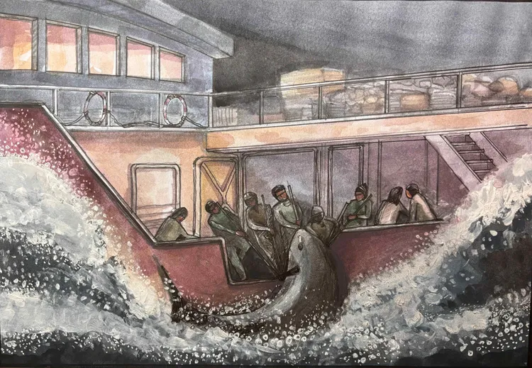 導演喇外.達賴為企劃案親手繪製圖。沃土影像提供