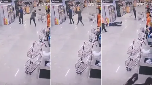 影片|老公衝賣場「一鏟KO老婆主管」 他靠手機幸運保命