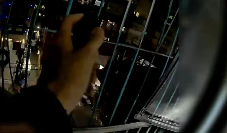 失聯移工從窗戶逃出。警方提供