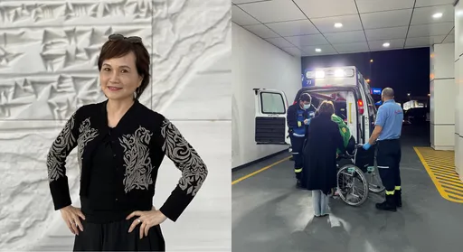 沈春華遊杜拜「女兒被抬上擔架」!搭救護車急奔醫院