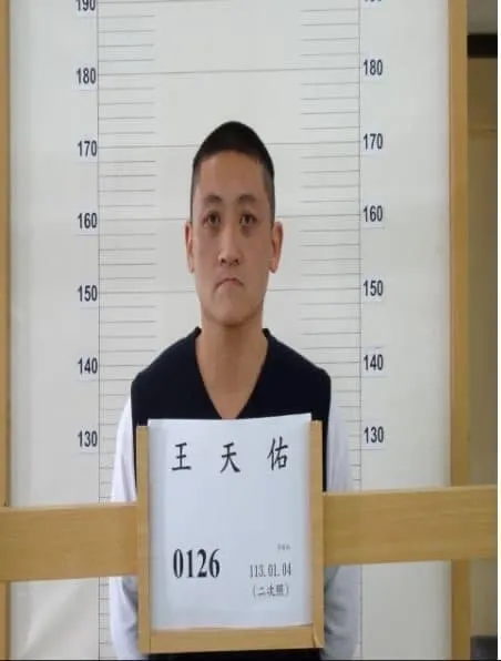 越獄逃亡的受刑人王天佑。翻攝畫面