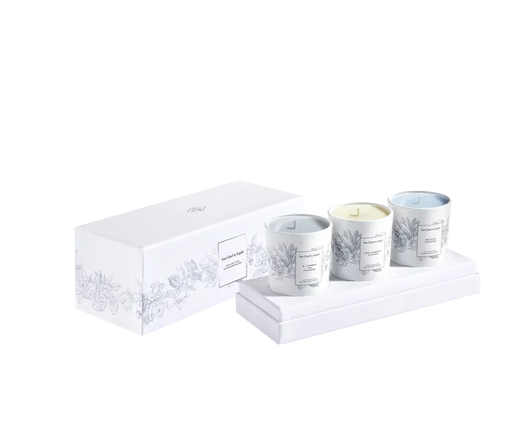 梵克雅寶花園香薰蠟燭組，70g*3／4100元。品牌提供