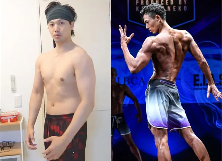 中嶋敏司身材變化。翻攝自Fitness Love，本人提供