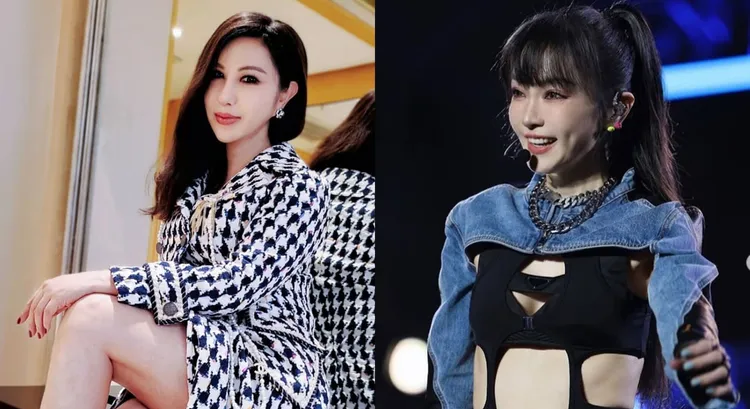 利菁脫口說出謝金燕生父身分，她趕緊道歉。翻攝利菁臉書、謝金燕IG