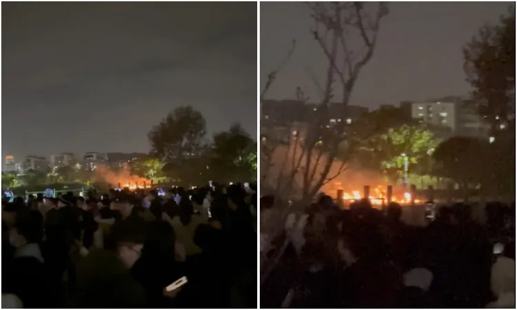 民眾拍下台中市跨年煙火造成火警意外。翻攝0915_sabrina的Threads