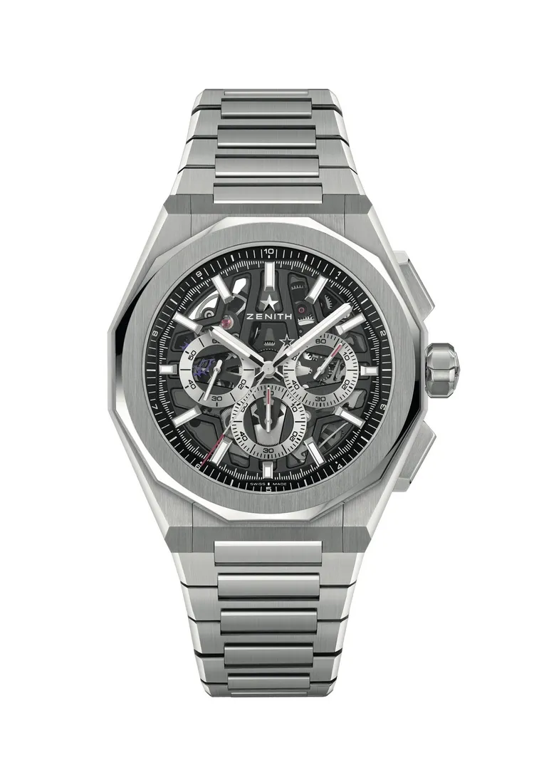 ZENITH DEFY Skyline天際線鏤空計時腕錶黑色款，  54萬2300元。品牌提供