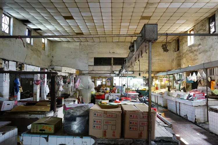 鼓山第二公有市場昔日舊景。陳坤毅提供