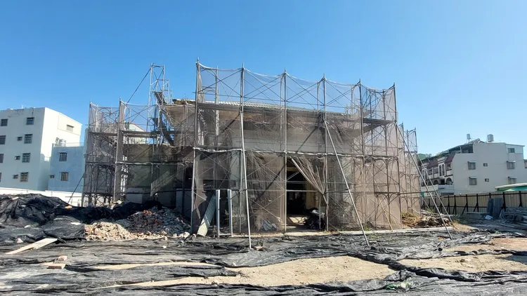 田町齋場目前正進行修復。凃建豐攝