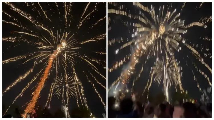 台中傳出「跨年煙火變攻擊砲」的駭人事件。翻攝huangshouda的Threads