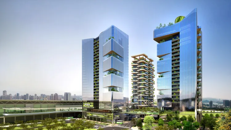 左營高鐵科技之心案未來周邊房價要挑戰6-7字頭。高市府提供