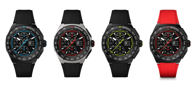 泰格豪雅Formula 1 計時腕錶，15萬4800元至16萬1500元。品牌提供