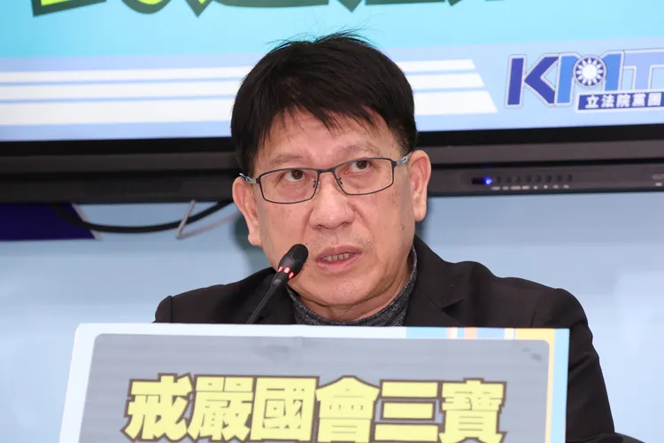 國民黨團記者會，黨團書記長林思銘。莊宗達攝