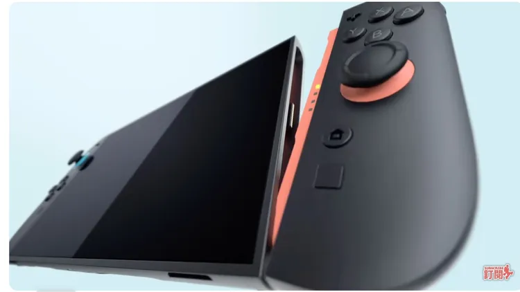 Joy-Con採用橘色、藍色跳色與磁吸式設計。翻攝Nintendo YouTube頻道