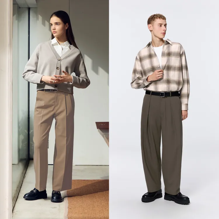 無論男女裝都換上2025年度代表色「摩卡慕斯」。品牌提供