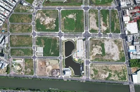 商60重劃區緊鄰嘉南大圳可規劃河景宅。台南市政府地政局提供