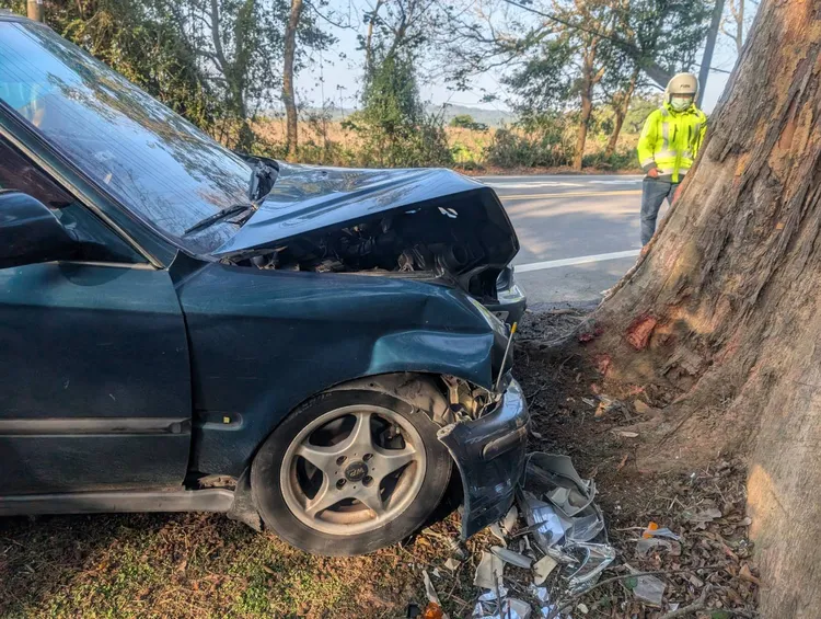 事發地點為西湖鄉苗128線。民眾提供