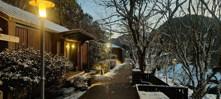 太平山積雪景象。翻攝《太平山國家森林遊樂區》臉書