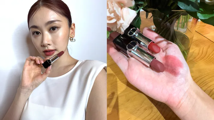 Dior藍星柔紗唇膏限量版#688與#756為全新質地，Model示範色為#688。張家玲攝