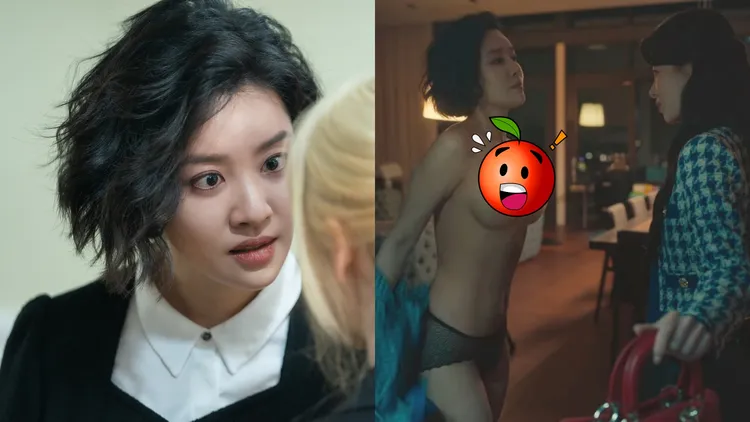 車珠英在《黑暗榮耀2》也有裸露畫面，受訪時透露雙峰是CG合成。Netflix提供、翻攝Netflix