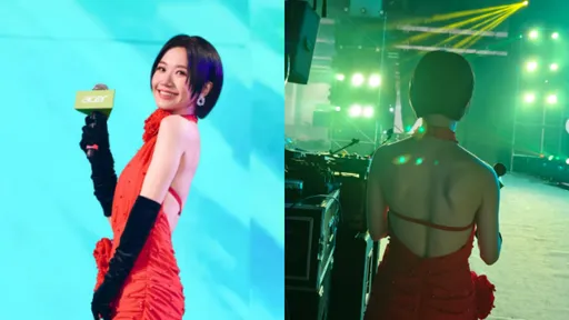 Lulu唱一半脫了！主持宏碁尾牙「激辣露全背」　玖壹壹全看傻