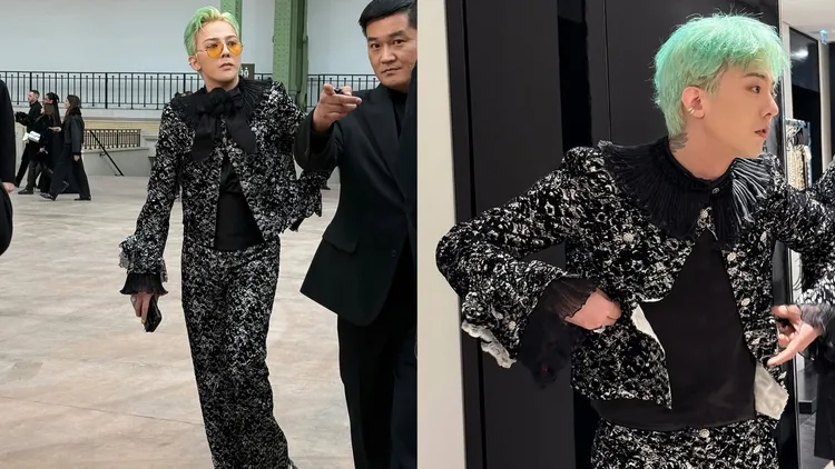 GD選穿了香奈兒2024-25工坊系列褲裝看秀。翻攝8lo8lo8lowme IG