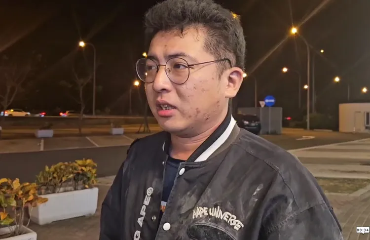 見義勇為的張先生訴說當時救援情況。讀者提供
