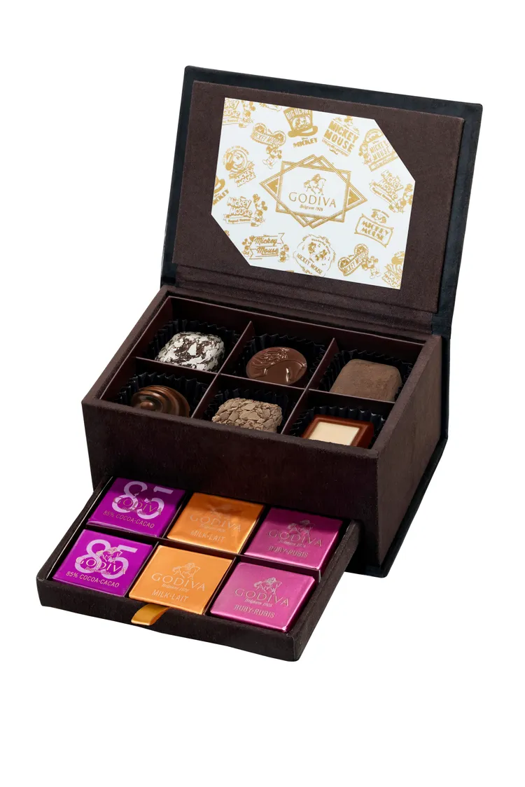 GODIVA 經典米奇造型巧克力禮盒12顆裝。業者提供