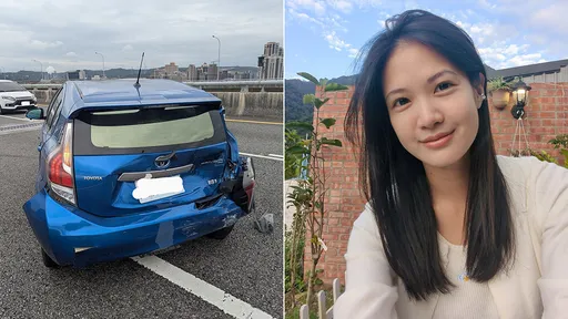 綠議員林亮君國道上遭後車追撞