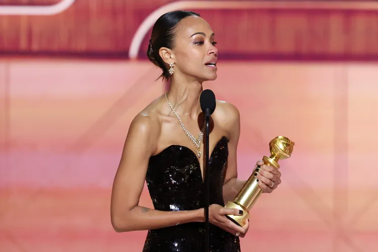 電影類最佳女配角柔伊莎達娜。翻攝金球獎X