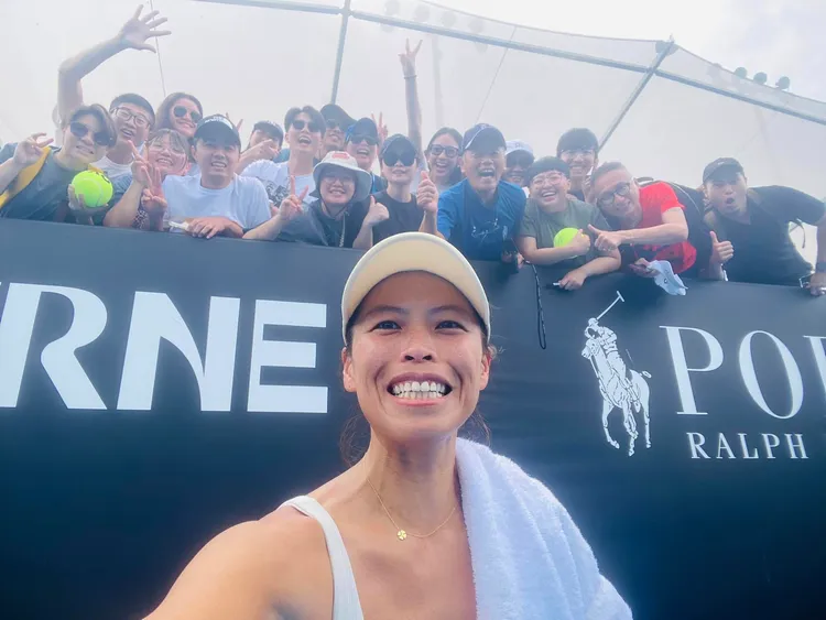 謝淑薇混雙失利，女雙則前進8強賽繼續澳網旅程。翻攝自謝淑薇臉書