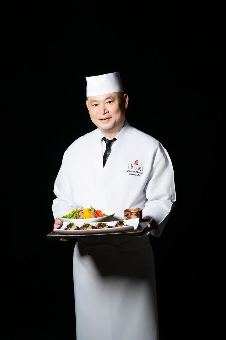 台北遠東香格里拉ibuki日本料理李淼文主廚，以創意融合傳統技法，展現日式料理的精緻細膩與多元風貌。台北遠東香格里拉提供