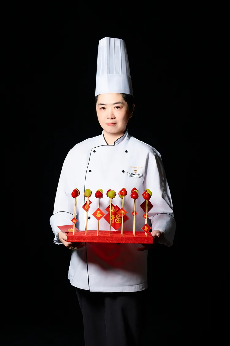 台北遠東香格里拉甜點主廚董錦婷，用巧思創意帶來年節的甜蜜驚喜與美味回憶。台北遠東香格里拉提供