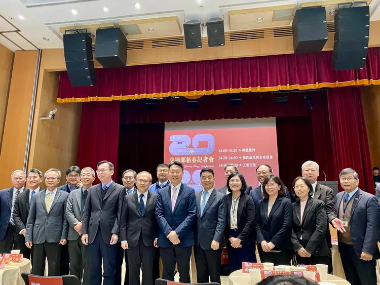 今（14日）交通部舉辦新春記者會。莊偉祺攝